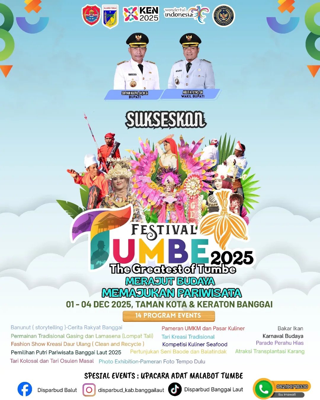 Disparbud Banggai Laut Buka Pendaftaran Festival Tumbe 2025, Ini Rangkaian Kegiatannya